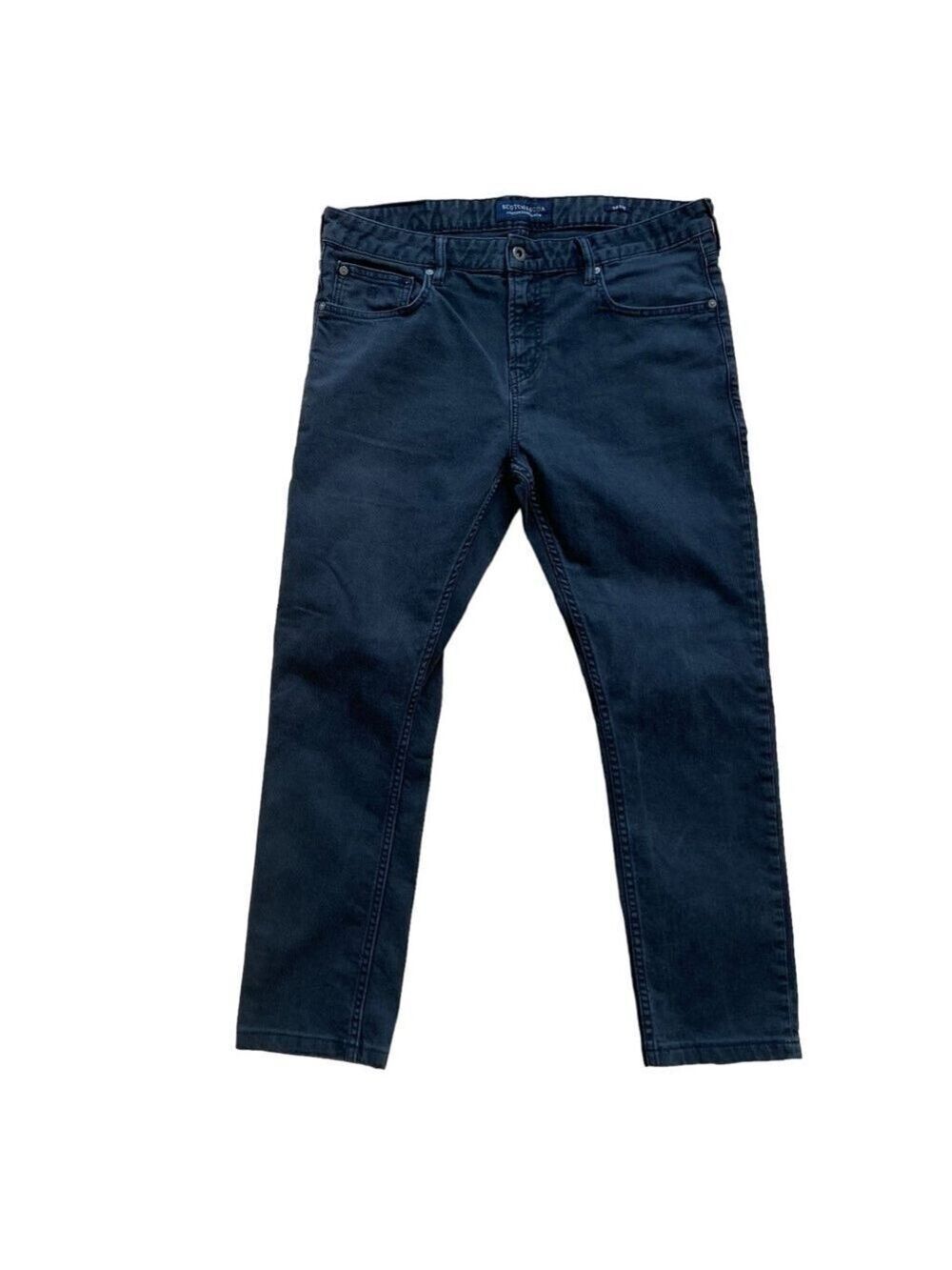 Scotch & Soda men Skim black denim jeans Amsterdams Blauw size 33
